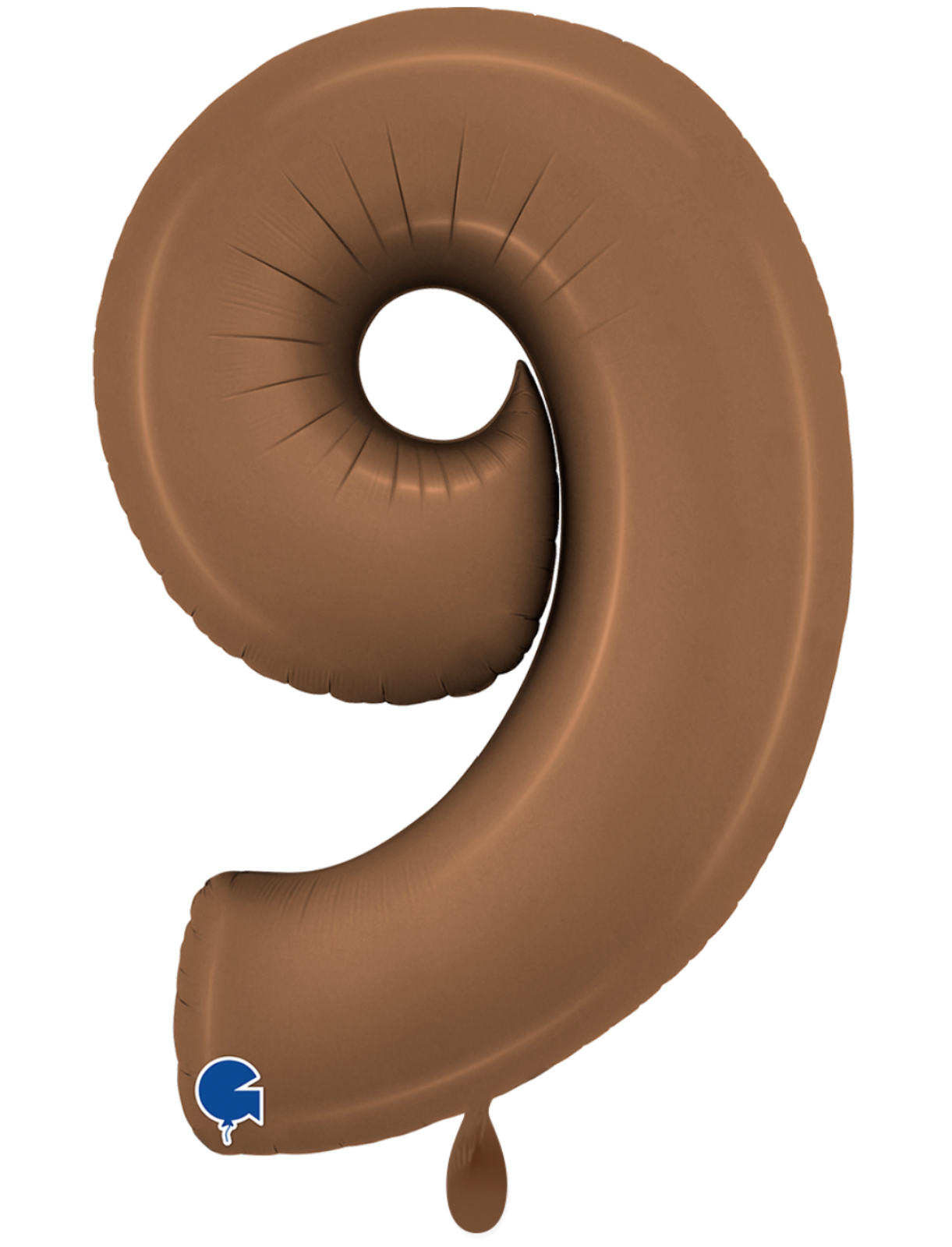 Schokoladenbraune Zahl - 9 - Ø 101cm